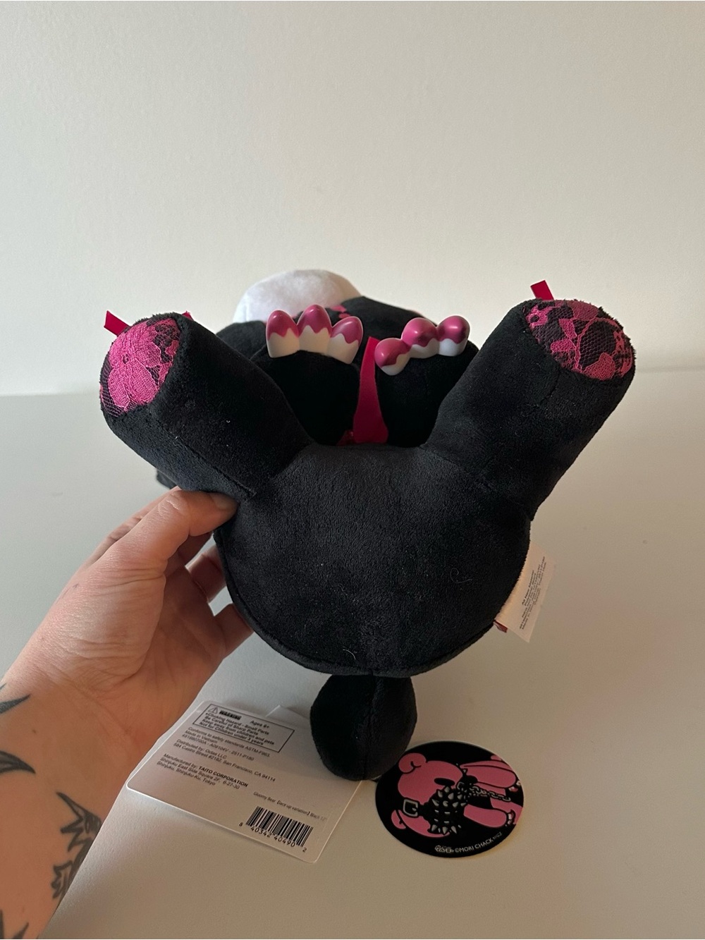 NEW TAiTO Chax GP Gloomy Bear Lace Up Variation Black 12IN Plush Goth Kawaii - Picture 5 of 6